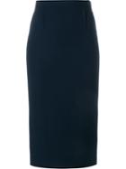 Roland Mouret 'arreton' Pencil Skirt, Women's, Size: 12, Blue, Viscose/acetate/spandex/elastane