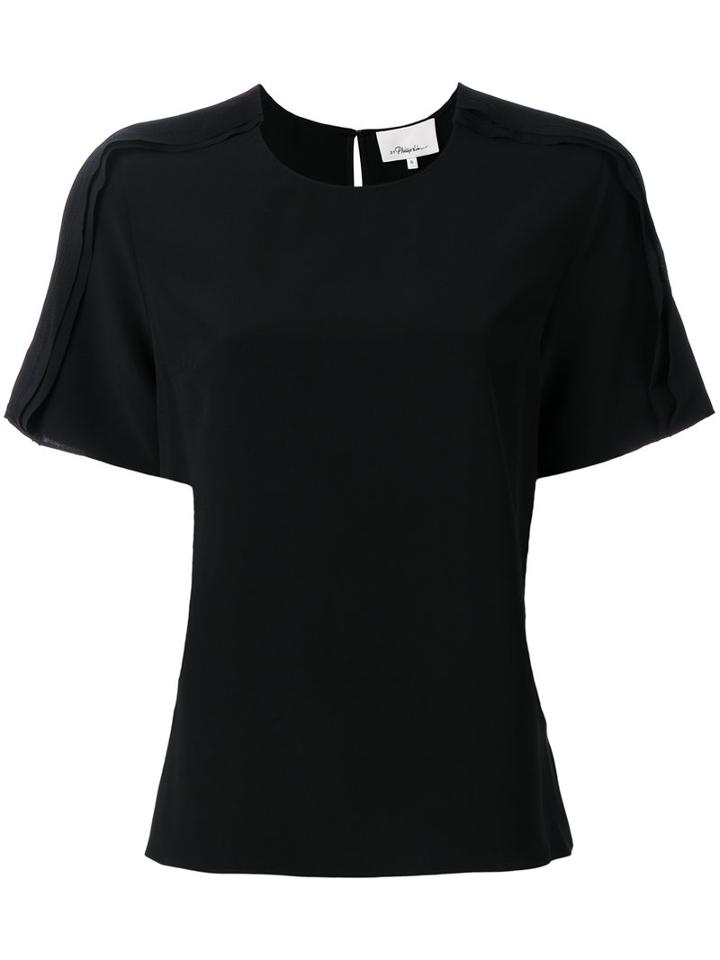 3.1 Phillip Lim Frilled Blouse, Women's, Size: 6, Black, Silk