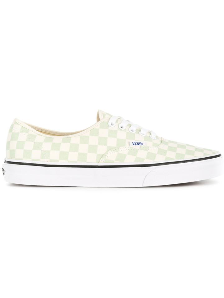 Vans Authentic Checkboard Sneakers - Green