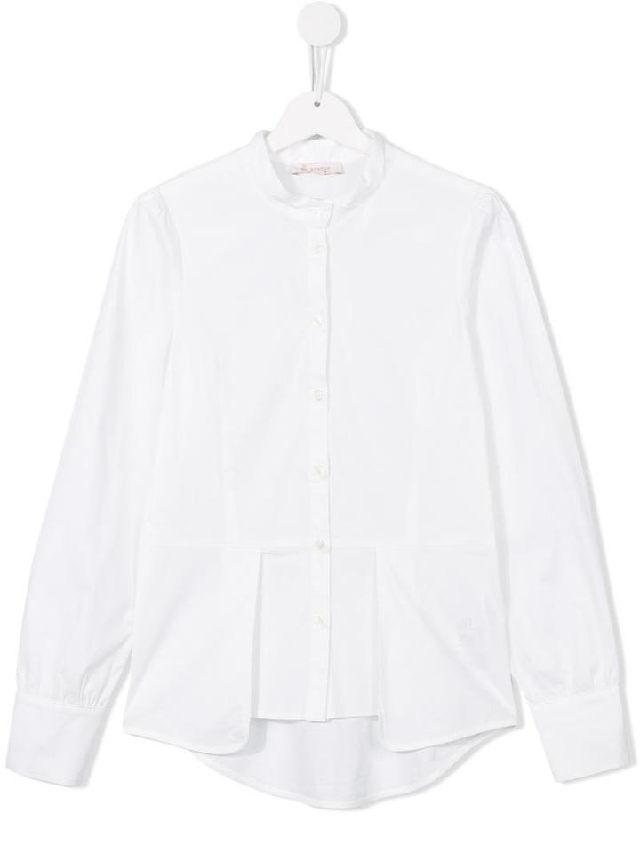 Dondup Kids Pleated Hem Shirt, Girl's, Size: 14 Yrs, White