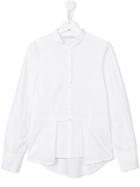 Dondup Kids Pleated Hem Shirt, Girl's, Size: 14 Yrs, White