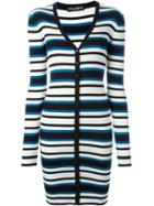 Dolce & Gabbana Long Striped Cardigan, Women's, Size: 42, Black, Silk