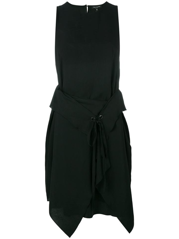 Rag & Bone Asymmetric Draped Tank Dress - Black