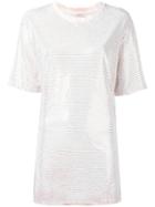 Faith Connexion Embellished Oversized T-shirt, Women's, Size: Small, Pink/purple, Cotton/aluminium