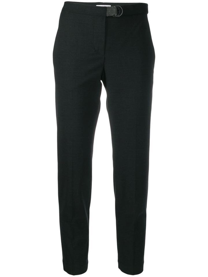 Brunello Cucinelli Cropped Slim Fit Trousers - Black