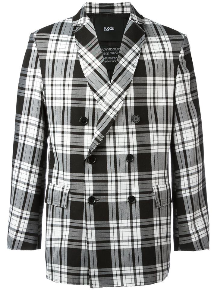 Blood Brother - Check Jacket - Men - Polyester/viscose - S, Black, Polyester/viscose