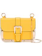 Red Valentino - Shoulder Strap Buckle Bag - Women - Calf Leather - One Size, Yellow/orange, Calf Leather