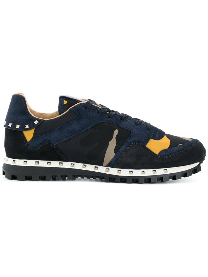 Valentino Valentino Garavani Camouflage Sneakers - Blue