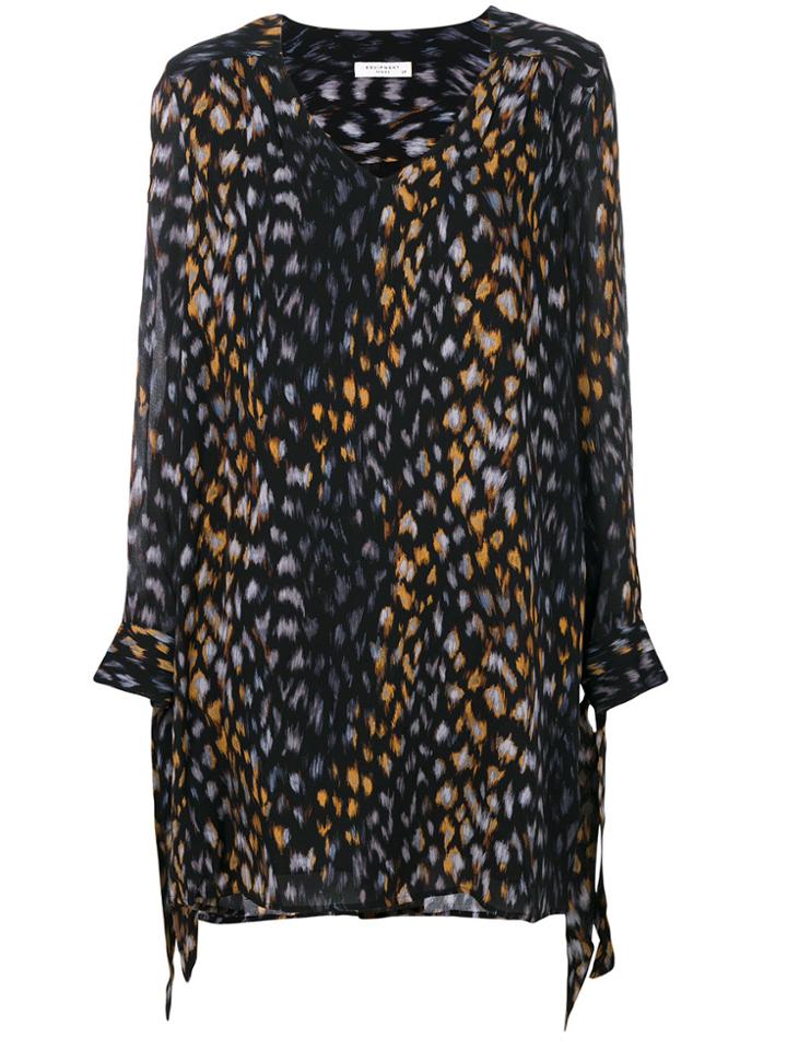 Equipment Printed Scoop Neck Dress - Black