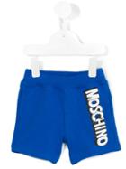 Moschino Kids - Logo Print Shorts - Kids - Cotton/spandex/elastane - 12-18 Mth, Blue
