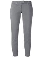 Dondup Cropped Trousers, Women's, Size: 25, Grey, Cotton/spandex/elastane