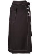 Camilla And Marc Faith Topstitch Twill Skirt - Black