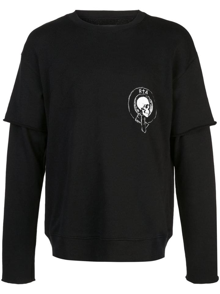 Rta 117 Quilted Sweatshirt - Black