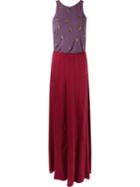 Emannuelle Junqueira Embroidered Details Party Dress, Women's, Size: 40, Pink/purple, Cotton/polyamide