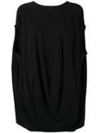 Rundholz Round Cut T-shirt, Women's, Size: Medium, Black, Cotton/spandex/elastane