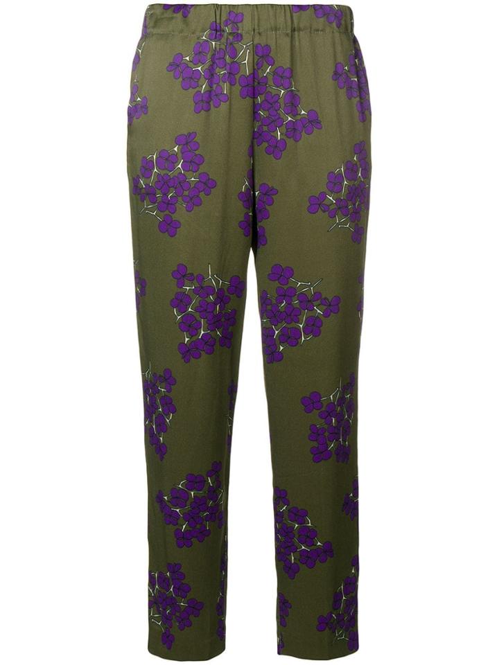 Kiltie Floral Print Culottes - Green