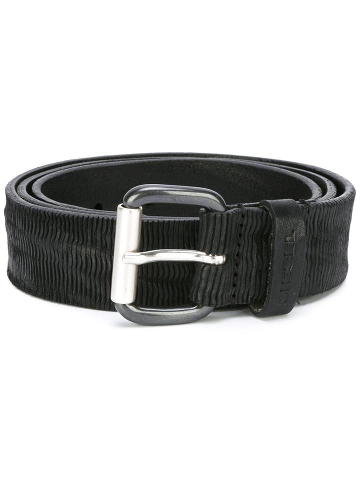 Diesel Coast Belt, Men's, Size: 90, Black, Calf Leather