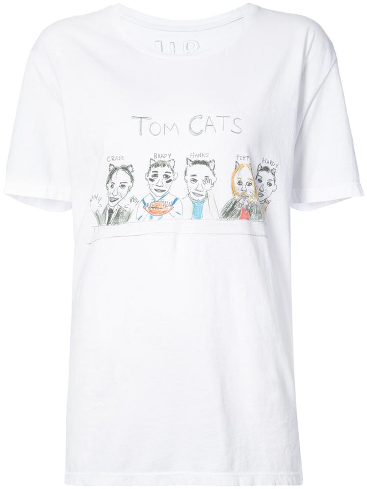 Unfortunate Portrait Tom Cat T-shirt - White