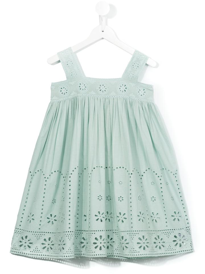 Stella Mccartney Kids Embroidered Dress, Toddler Girl's, Size: 4 Yrs, Green