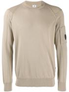 Cp Company Goggle Lens Patch Sweater - Neutrals