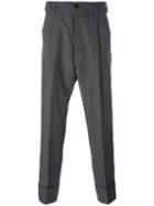 Vivienne Westwood Man Tapered Slim Fit Trousers, Men's, Size: 48, Grey, Cotton/viscose/virgin Wool