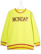 Alberta Ferretti Kids Teen Sequinned Monday Sweatshirt - Yellow