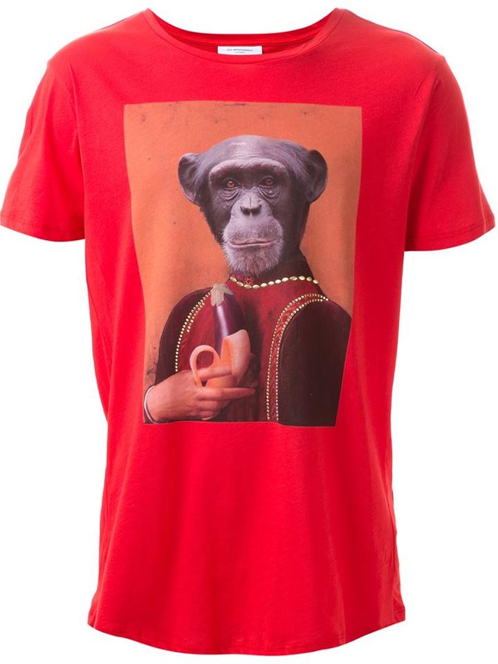 Les Benjamins Monkey Print T-shirt