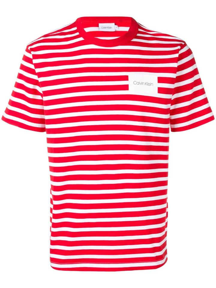 Calvin Klein Striped T-shirt - Red