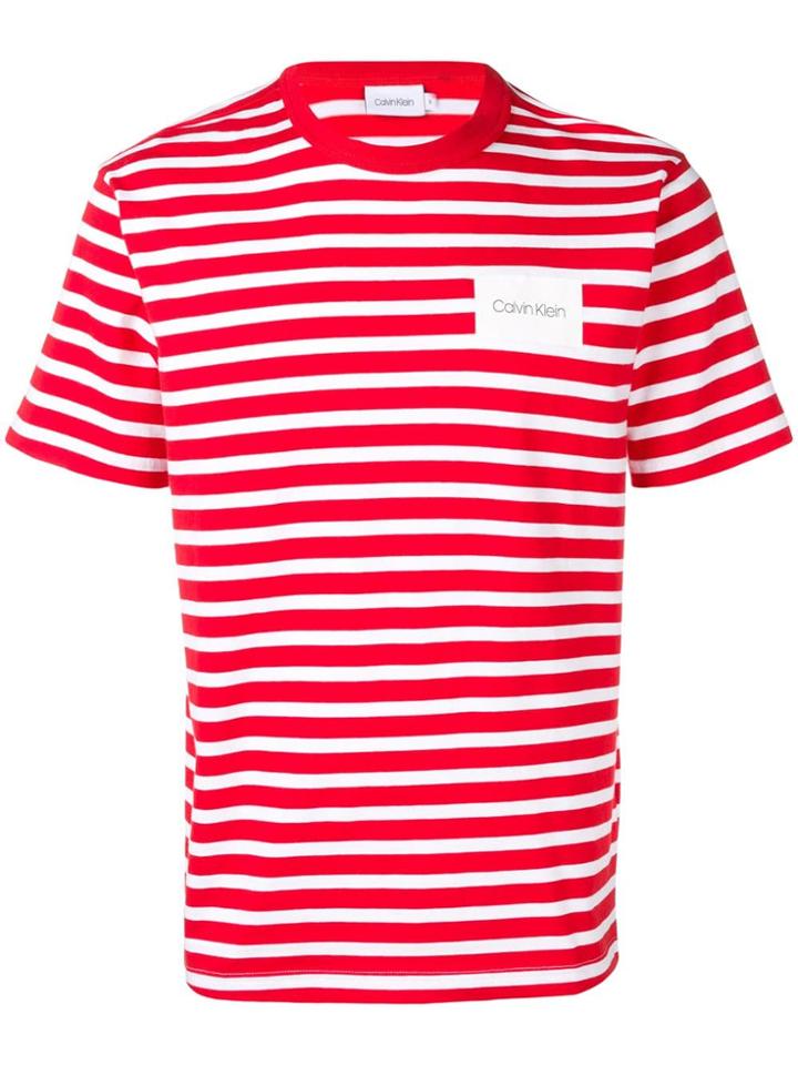 Calvin Klein Striped T-shirt - Red