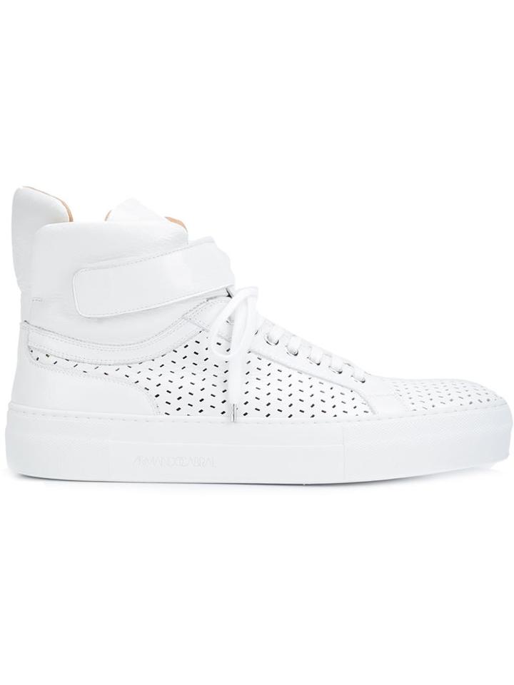 Armando Cabral Mercer Hi-top Sneakers, Men's, Size: 43, White, Calf Leather/rubber