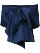 Sies Marjan - Draped Off-shoulder Blouse - Women - Acetate/viscose/wool - 6, Blue, Acetate/viscose/wool