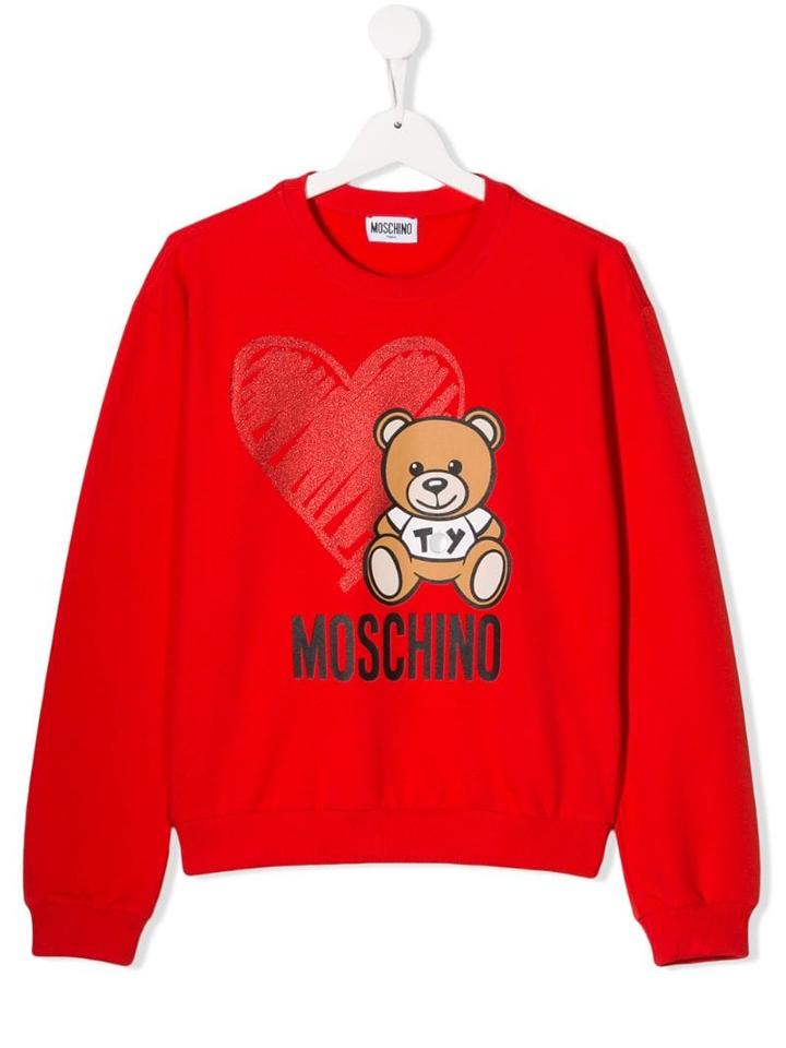 Moschino Kids Teddy Bear Sweatshirt - Red