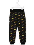 10x10 An Italian Theory Kids Mustache Print Track Pants, Boy's, Size: 6 Yrs, Black