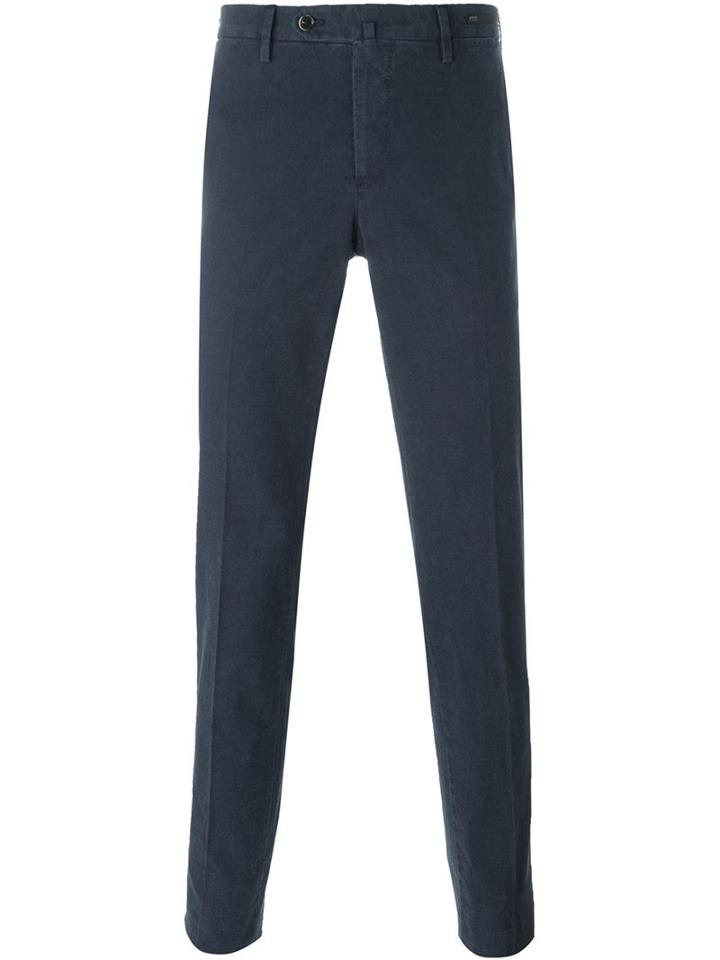 Pt01 Classic Slim Chinos, Men's, Size: 52, Blue, Cotton/spandex/elastane