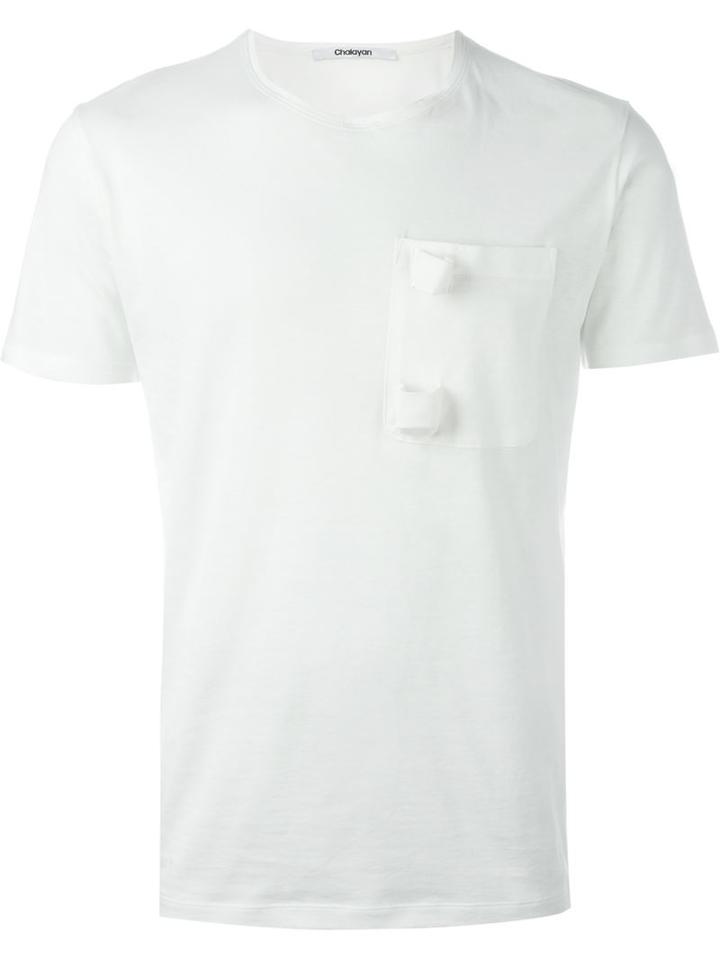 Chalayan Cigar T-shirt, Men's, Size: Large, White, Cotton