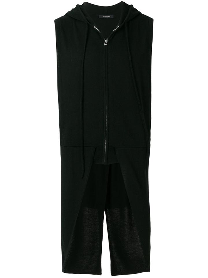 Unconditional Zip Front Tail Coat Hoodie - Black