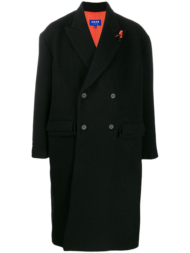 Ader Error Sherlock Oversized Coat - Black