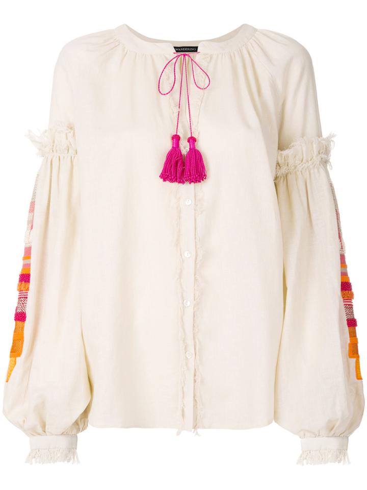 Wandering Tassel Top - Pink & Purple