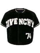 Givenchy - Cropped Logo Jacket - Women - Cotton/lamb Skin/polyamide/beaver Fur - 36, Black, Cotton/lamb Skin/polyamide/beaver Fur