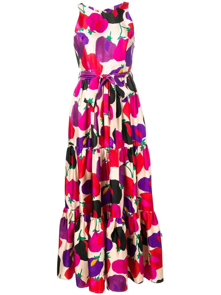 La Doublej Colour-block Flared Dress - Neutrals