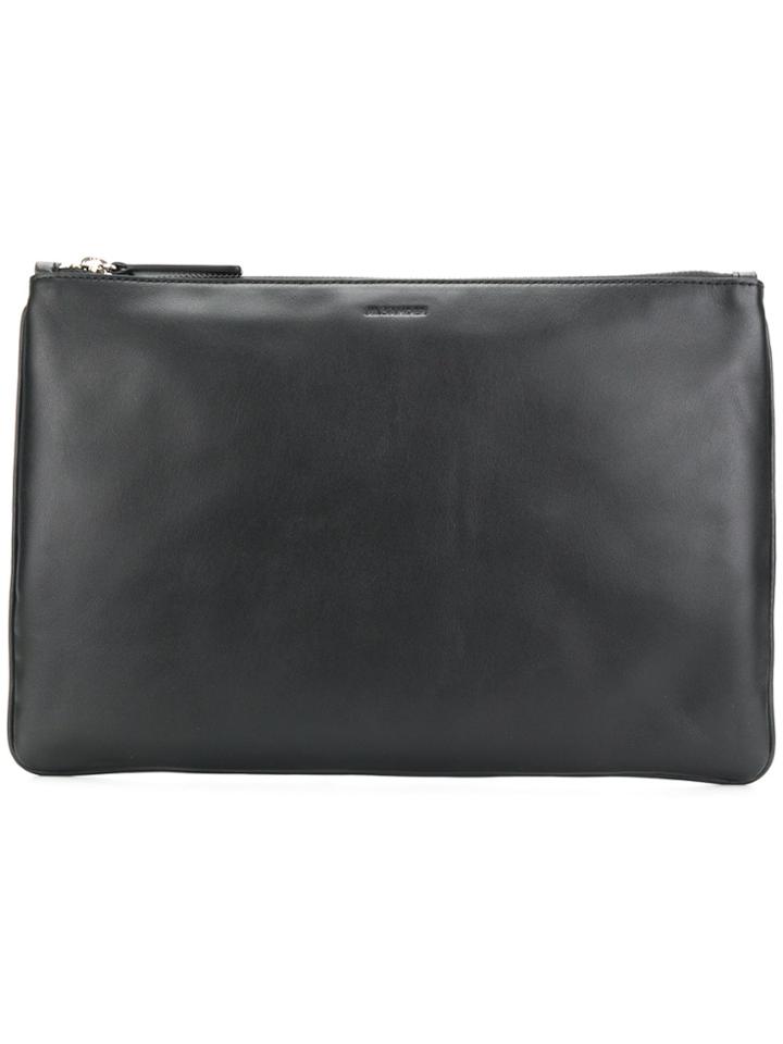 Jil Sander Zipped Clutch Bag - Black