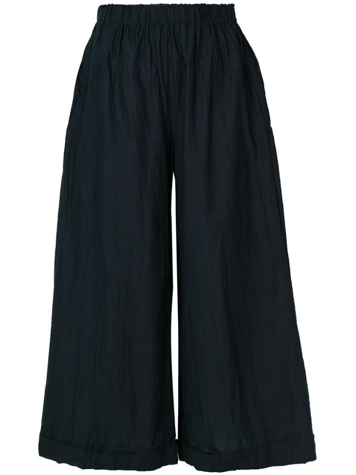 Daniela Gregis Wide-leg Cropped Trousers - Blue