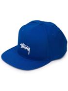 Stussy Logo Front Baseball Cap - Blue