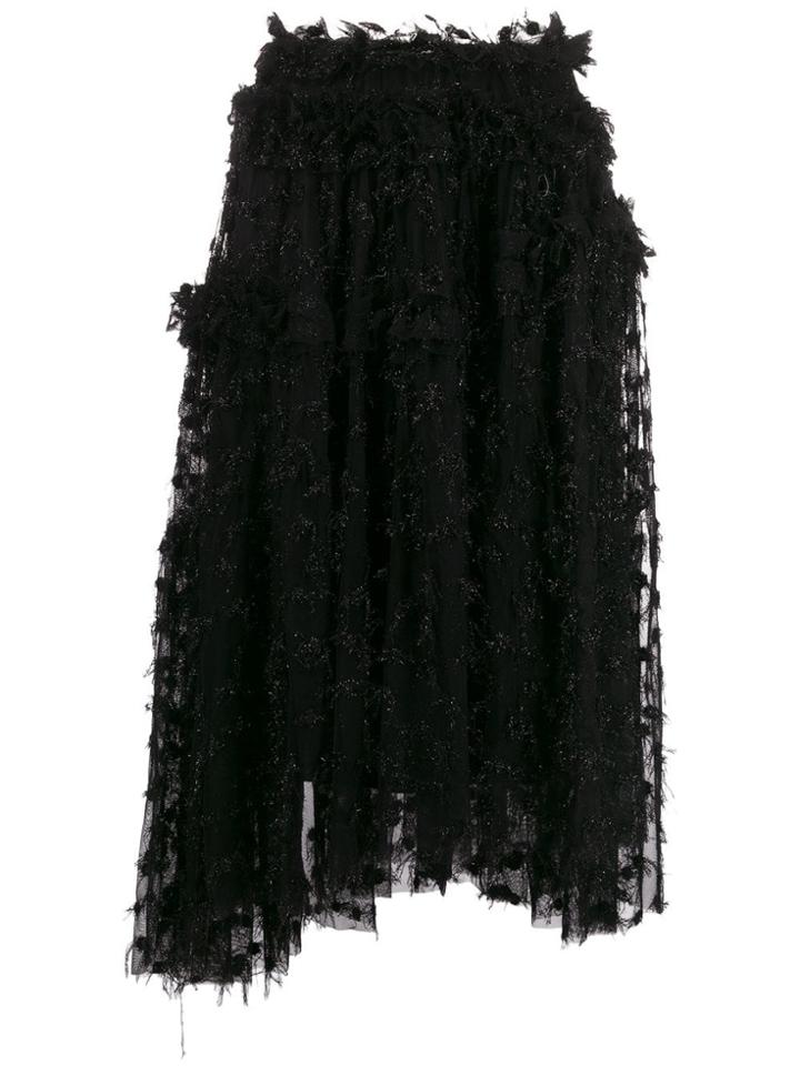 Jourden Twinkle Tulle Midi Skirt - Black