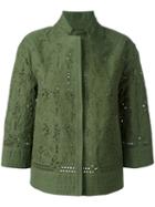 Ermanno Scervino Cut-out Lightweight Jacket, Women's, Size: 42, Green, Cotton