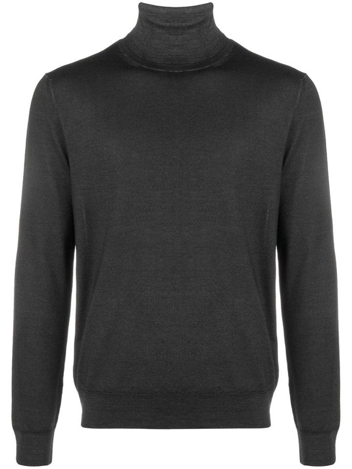 Canali Slim-fitted Turtleneck - Grey