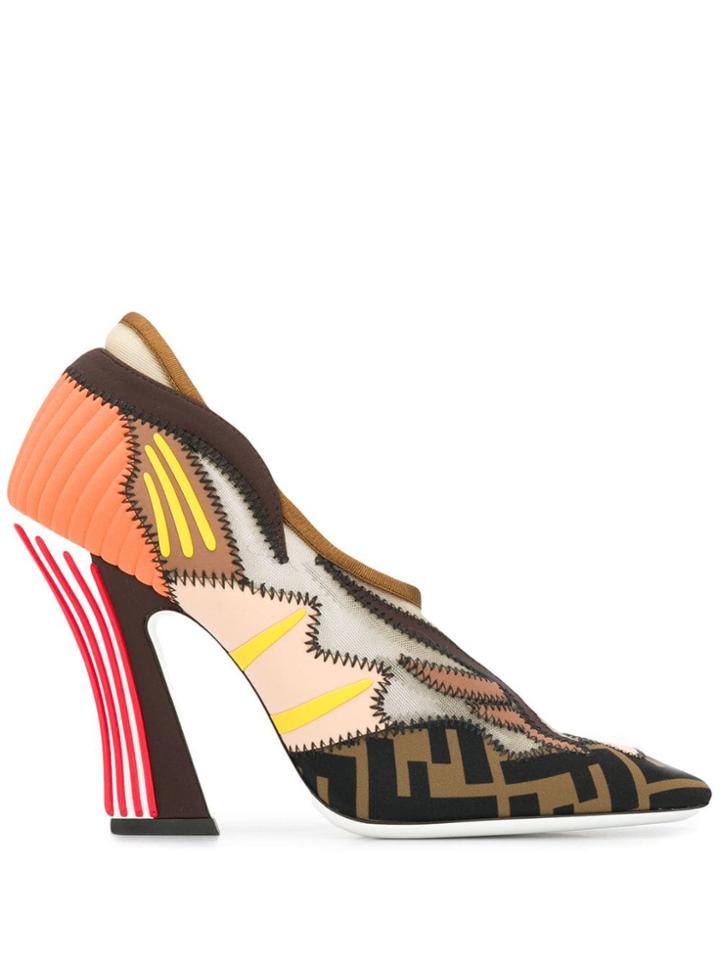 Fendi Court Pumps - Brown