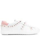 Ash Studded Jewel Embellished Sneakers - White