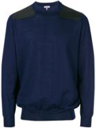 Lanvin Contrasting Shoulder Sweater - Blue