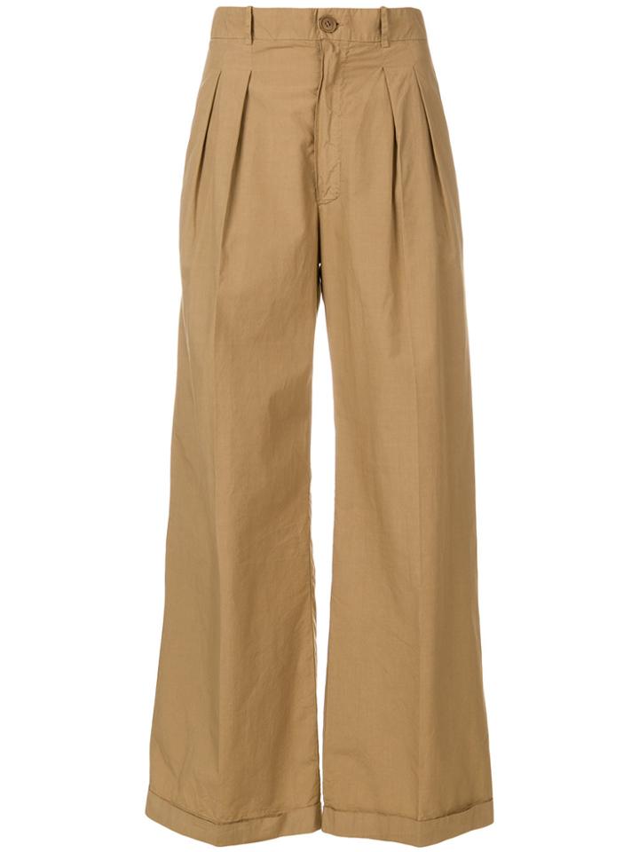 Erika Cavallini Wide Leg Trousers - Nude & Neutrals
